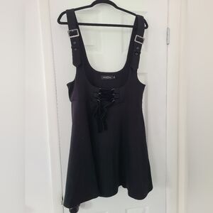 Torrid Nightfall Black Mini Dress with Buckle Straps